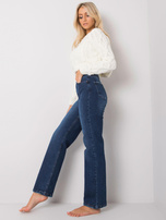 Ciemnoniebieskie jeansy damskie regular Fortaleza