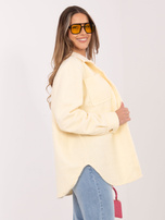 Maślana żółta koszulowa kurtka z kieszeniami RUE PARIS