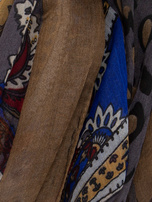 Hurtownia online Szara damska chusta komin z printami 