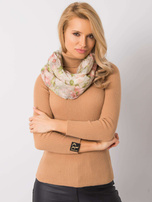 Jasnozielona chusta w kwiatowy wzór