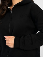 Czarna rozpinana bluza z kapturem NATURAL SIDE