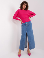 Hurt Fuksjowa bluzka w prążek BASIC FEEL GOOD