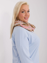 Hurt Jasnoróżowy komin w geometryczne wzory 