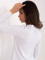 Bílá dámská blůza longsleeve v pruhu.