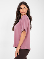 Dirty pink t-shirt with a longer back RUE PARIS.