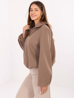 Ciemnobeżowa kurtka balloon z kieszeniami RUE PARIS 