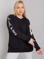 Czarna tunika dresowa plus size Parma