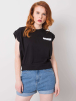 Czarny t-shirt z napisami Zariah