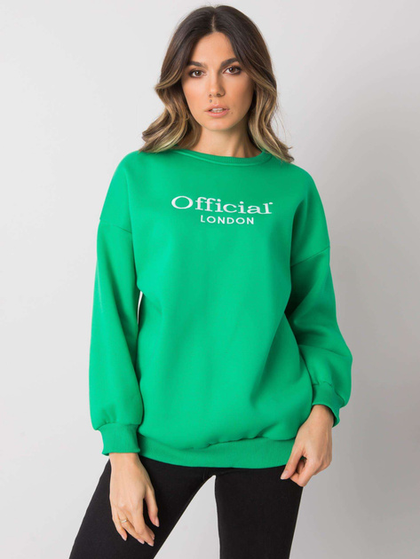 Zielona bluza bez kaptura damska Cherbourg