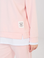 Pastelowy różowy komplet z miękkiego materiału RUE PARIS   