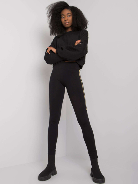 Czarne legginsy z bawełny Bruna RUE PARIS