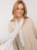 Hurtownia Beżowy sweter oversize z dekoltem V