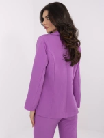 Hurt Fioletowa damska marynarka o dopasowanym kroju