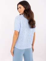 Hurt Jasnoniebieski sweter oversize z dodatkiem wełny