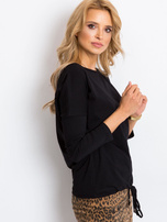 Czarna bluzka basic z bawełny Carla