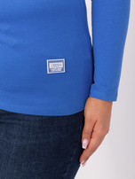 Hurt Dark Blue Fitted Plus Size Blouse