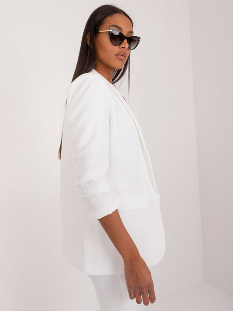 Hurt Biała elegancka marynarka od garnituru OCH BELLA