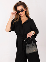 Czarny dwuczęściowy komplet na lato