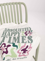 Hurt Biały damski t-shirt z bawełny SUBLEVEL