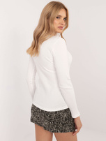 Hurt Ecru bluzka longsleeve z ozdobnymi guzikami