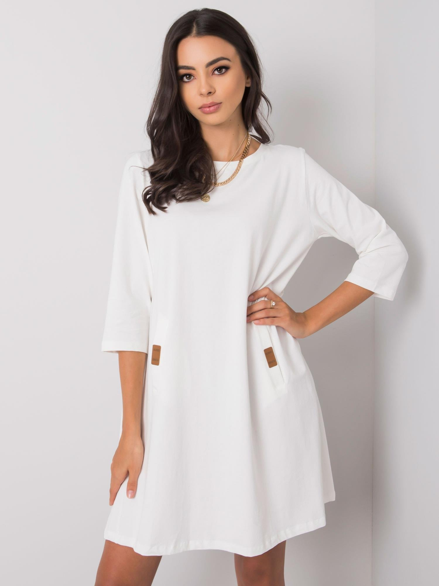 Weiße Baumwollkleid Dalenne.