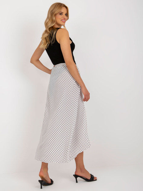 Hurt Biało-granatowa spódnica asymetryczna z printem RUE PARIS