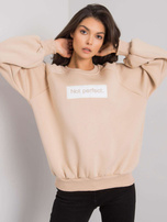Helle beige Kapuzenlose Sweatshirt Jordy.