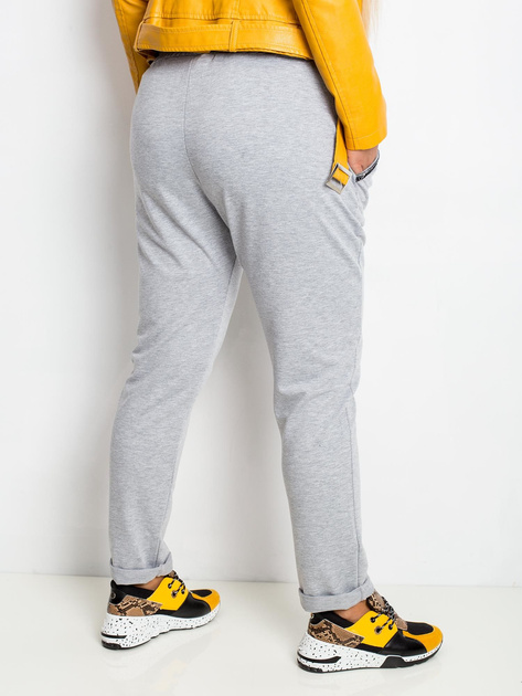 Szare spodnie plus size Savage