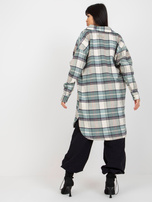 Hurt Khaki luźna koszula długa w kratę STITCH & SOUL