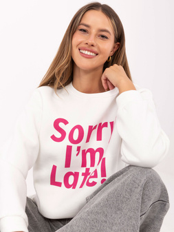 Ecru-pink sweatshirt with the inscription Kailee S