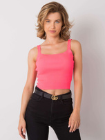 Fluo różowy top prążkowany Djoelle