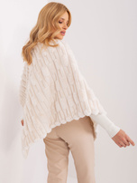 Hurtownia Ecru eleganckie poncho damskie