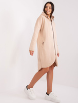 Hurt Jasnobeżowa długa bluza basic Tina RUE PARIS