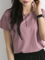 Brudnoróżowy t-shirt Circle