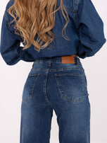 Ciemnoniebieskie jeansy wide leg SUBLEVEL 