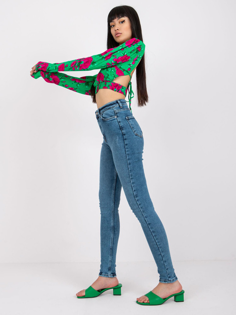 Niebieskie jeansy z wysokim stanem Lilly