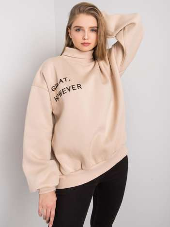 Béžová zateplená oversized mikina Kelly.