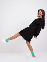 Czarna sukienka z kieszeniami Carrara