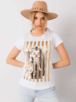 Biały t-shirt Valentina