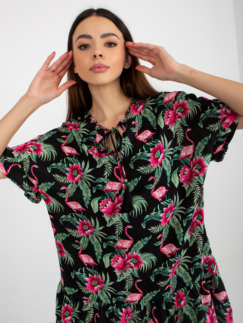 Hurt Sukienka z letnim nadrukiem i falbaną SUBLEVEL