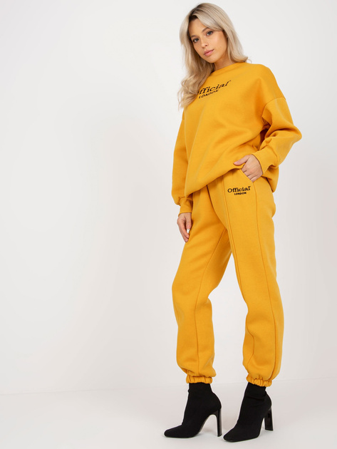 Hurt Ciemnożółty dwuczęściowy komplet dresowy oversize