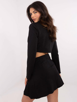 Hurtownia Czarna plisowana spódnica od garnituru