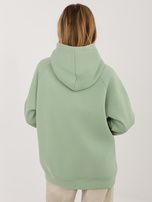 Pistacjowa damska bluza z wypukłym napisem RUE PARIS