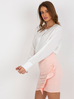 Hurt Ecru luźna bluzka wizytowa z zapięciem na guziki 