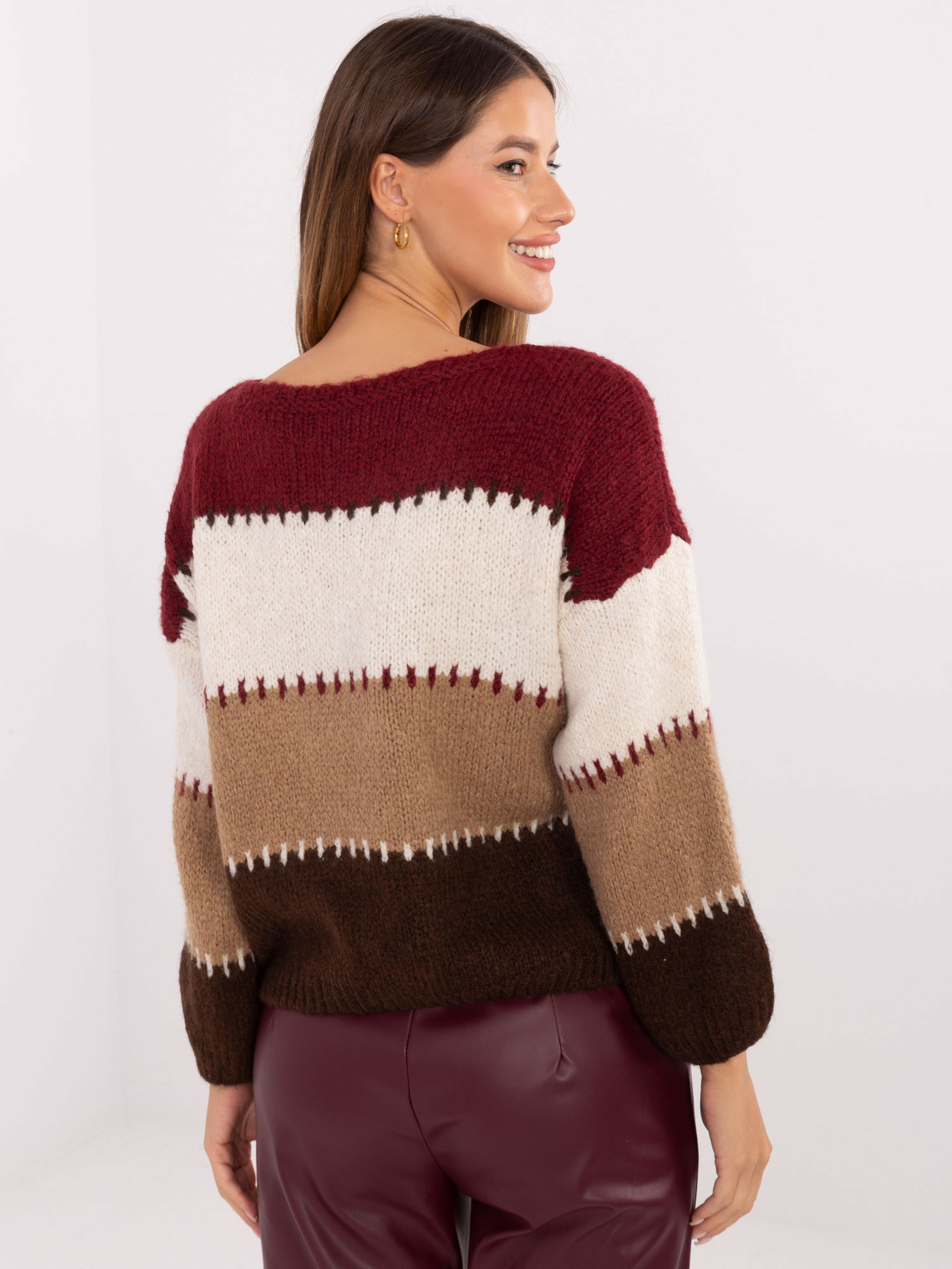 Sweter bordowy