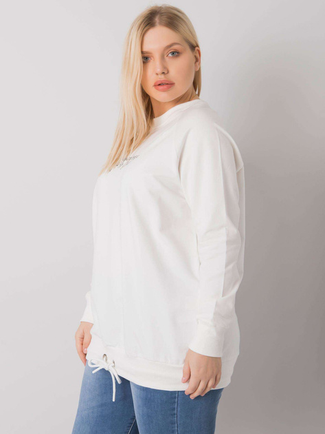 Ecru bluza plus size z napisem Marlow
