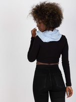 Niebieska lekka chusta komin z wiskozy 