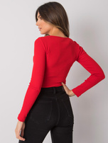 Red blouse with a cutout Jonnelle RUE PARIS.
