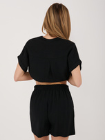 Czarne letnie szorty z kieszeniami SUBLEVEL