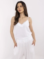 Biały damski top z wiskozy FRESH MADE